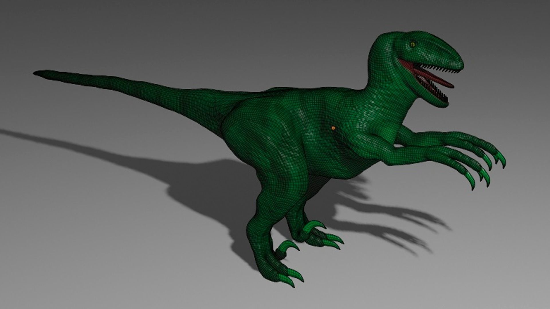 Velociraptor Low-poly 3D model_5