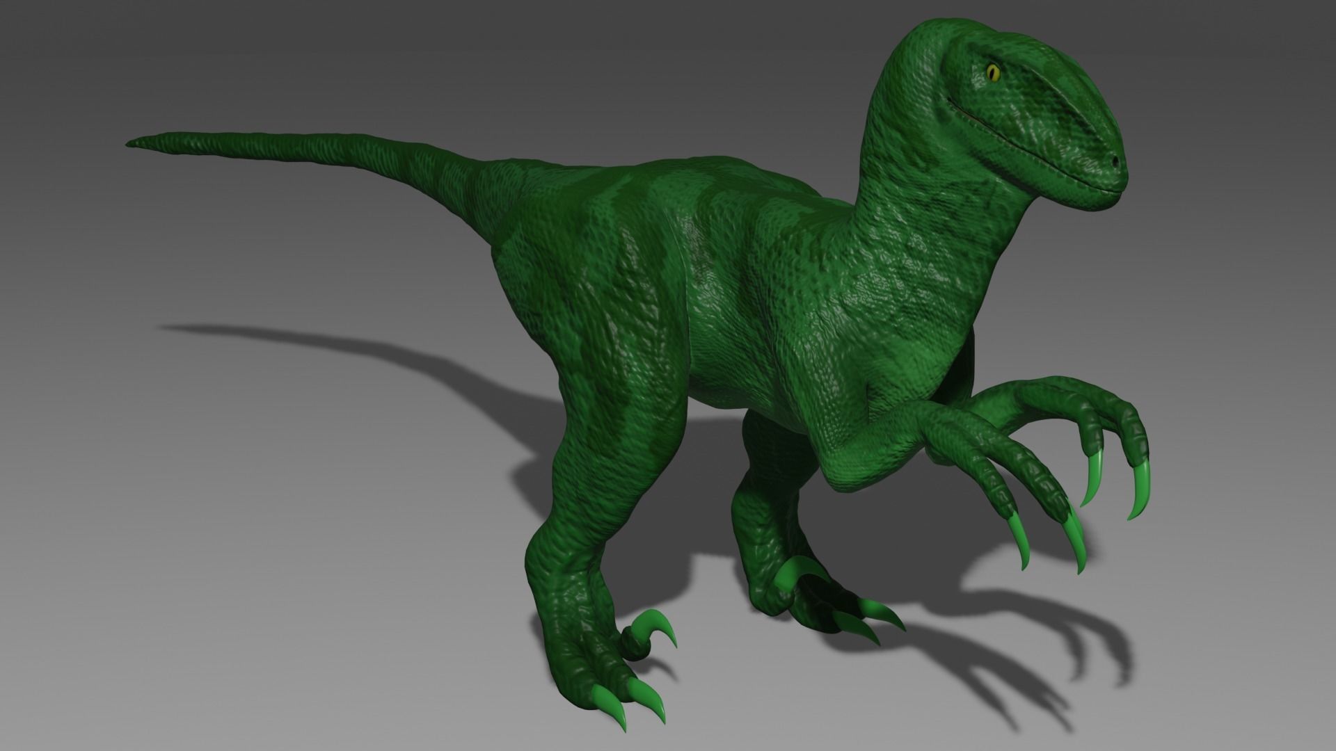 Velociraptor Low-poly 3D model_4