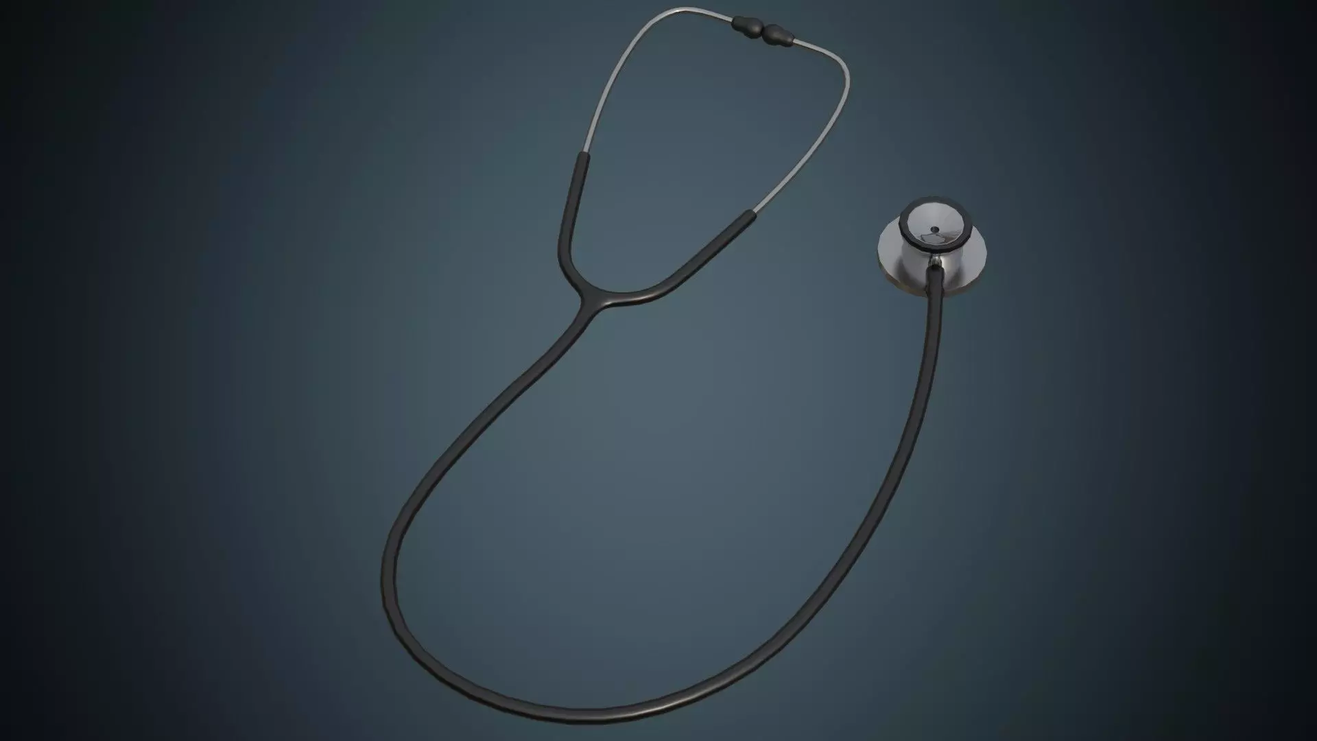Stethoscope 1 Basic Low-poly 3D model_0
