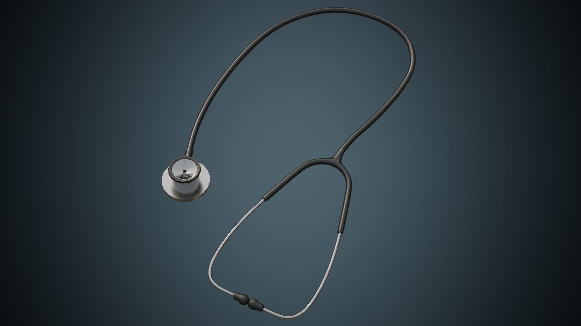 Stethoscope 1 Basic Low-poly 3D model_2