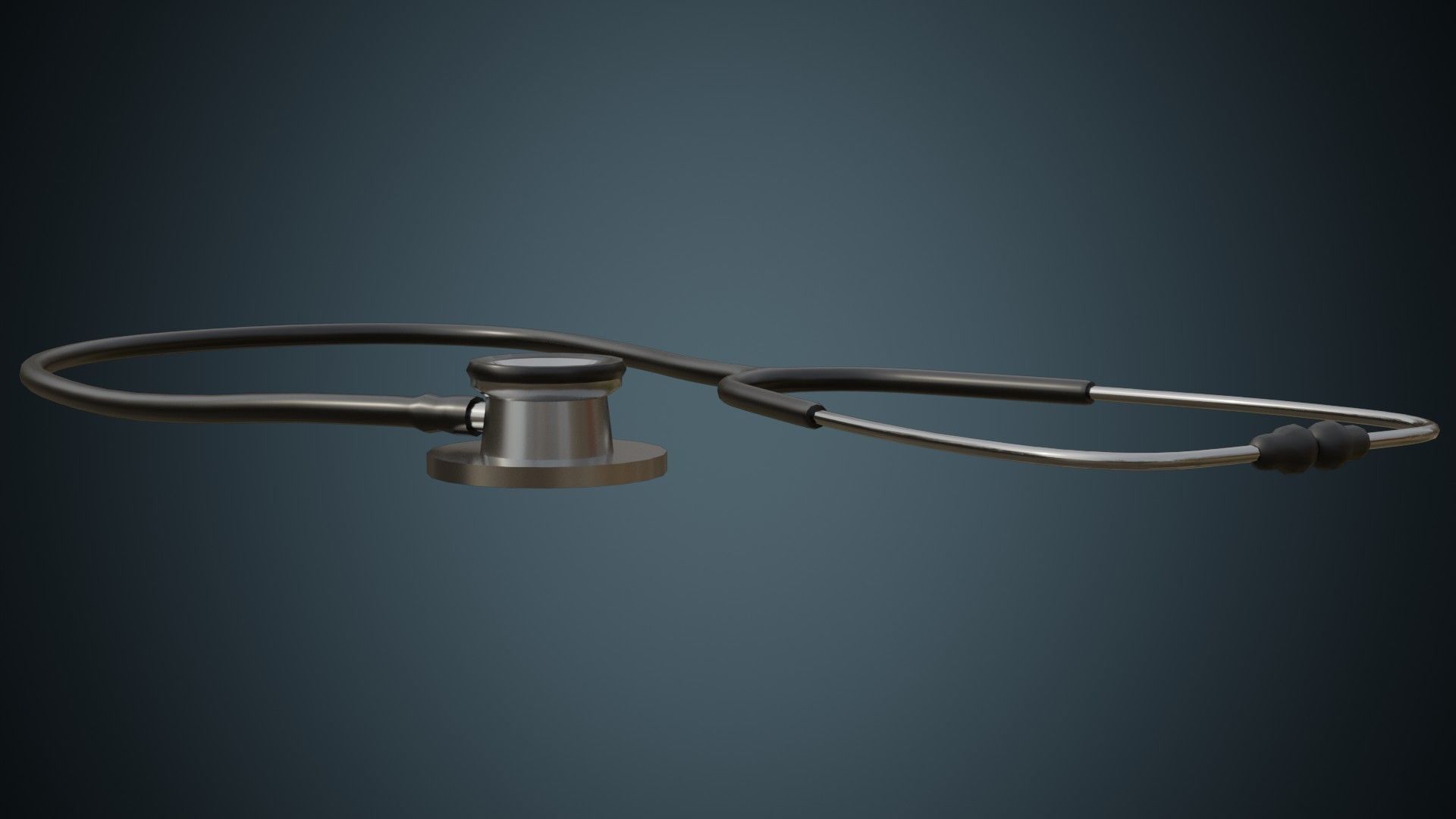 Stethoscope 1 Basic Low-poly 3D model_3