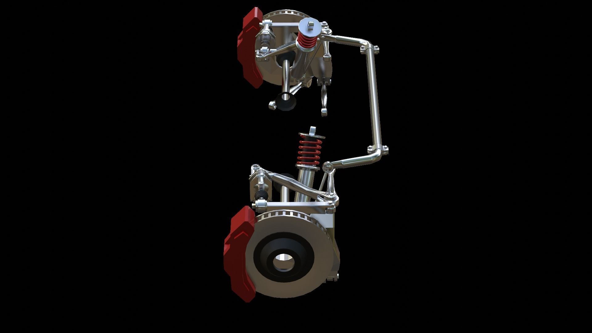 suspension system Low-poly 3D model_10
