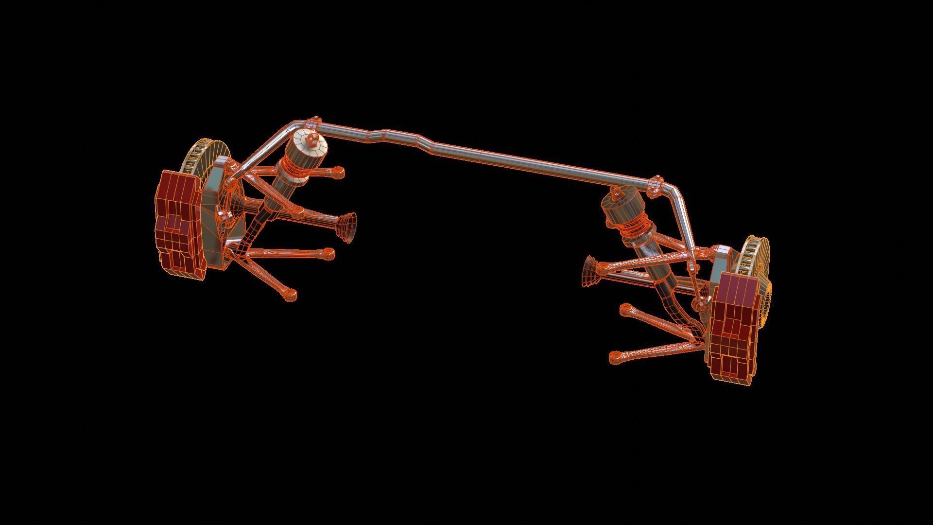 suspension system Low-poly 3D model_46