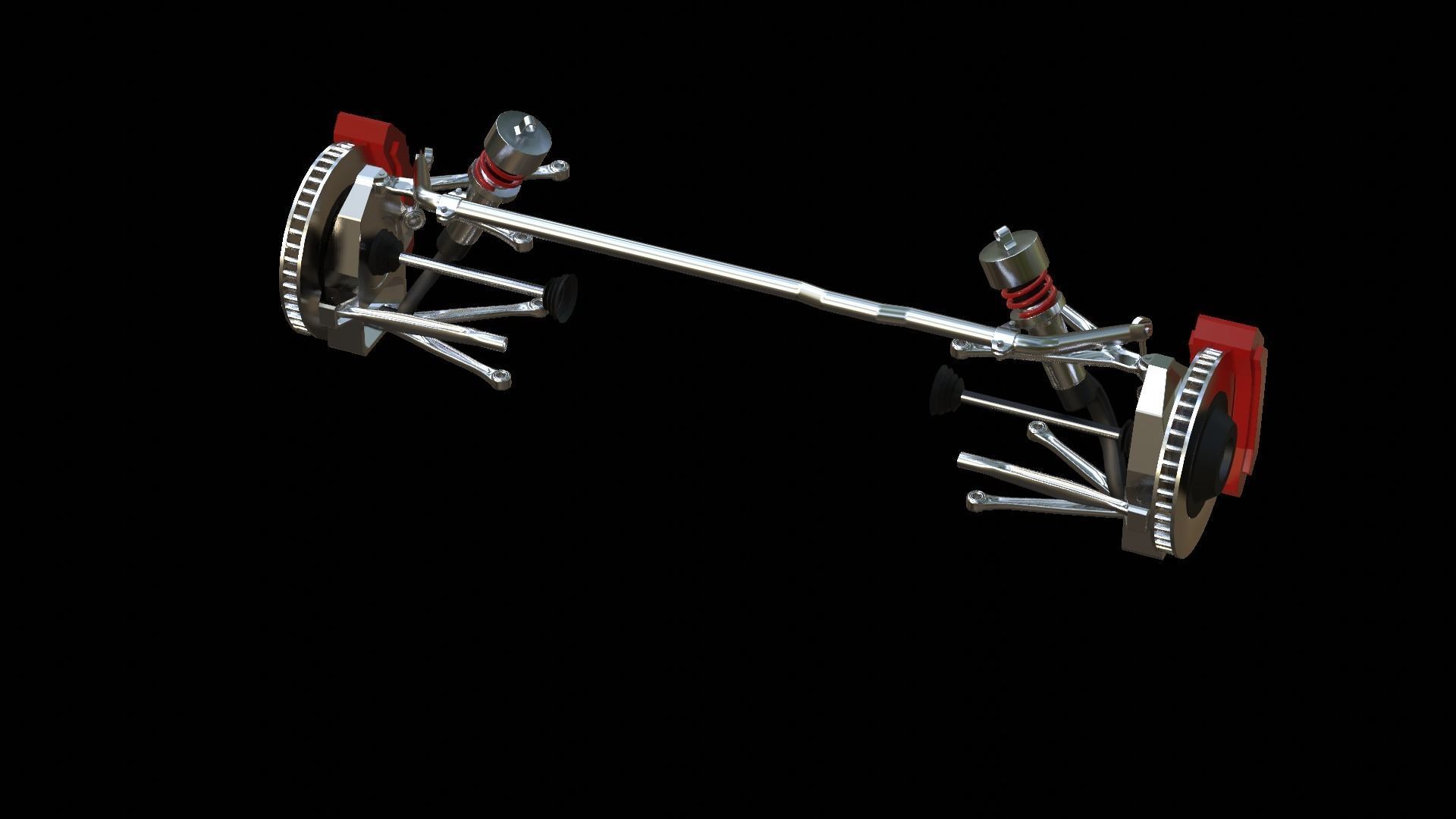 suspension system Low-poly 3D model_30