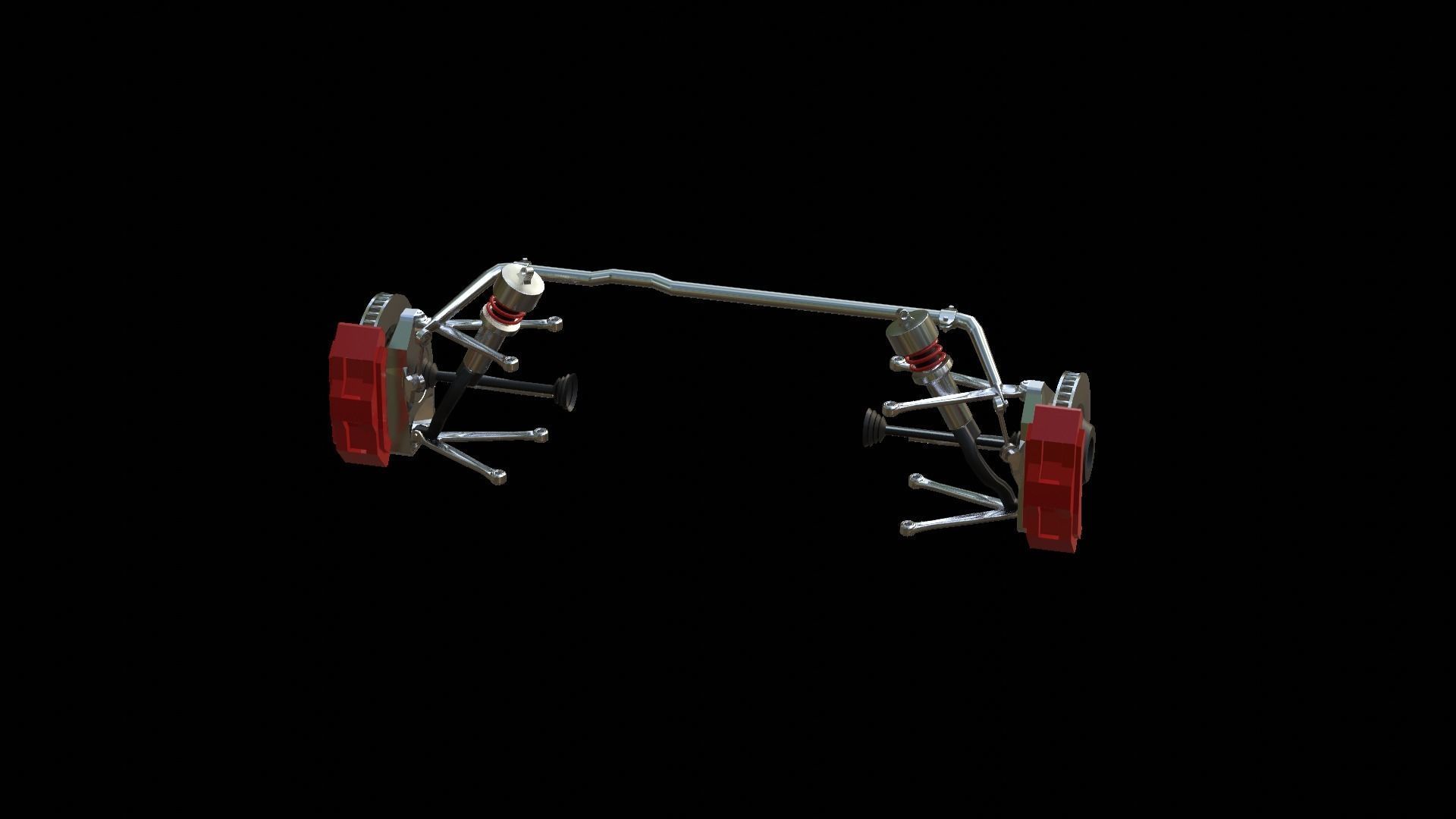 suspension system Low-poly 3D model_35