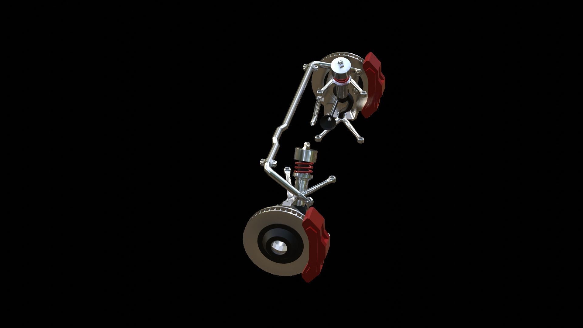 suspension system Low-poly 3D model_32
