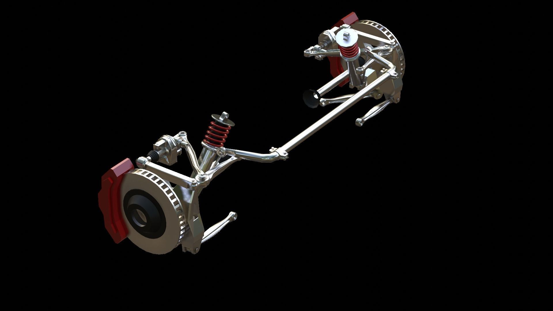 suspension system Low-poly 3D model_11