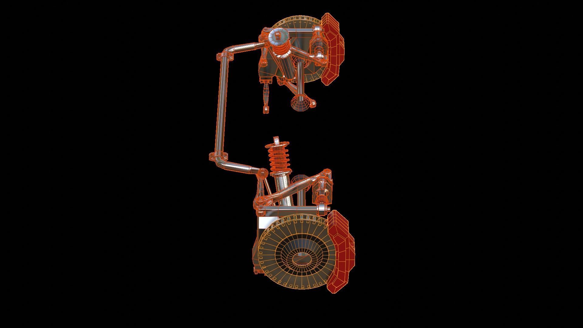 suspension system Low-poly 3D model_14