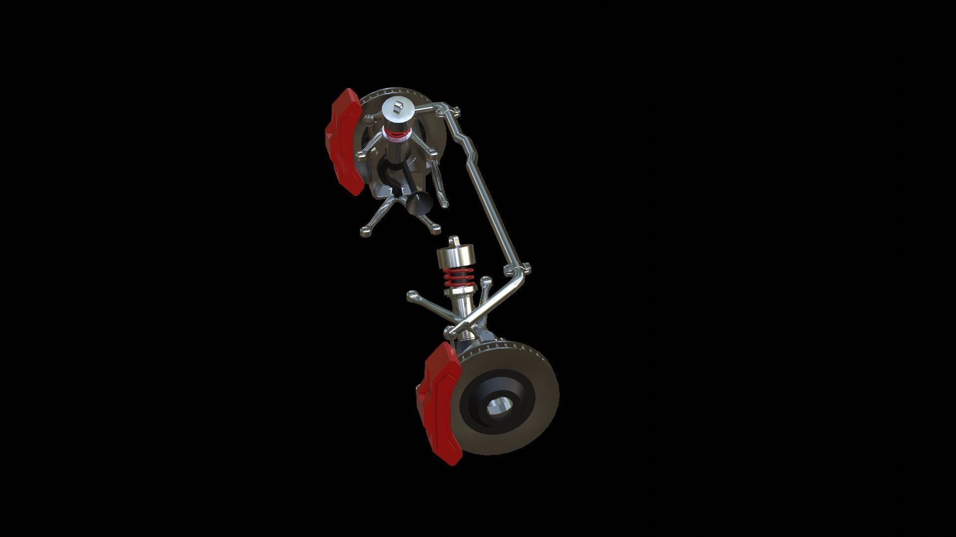 suspension system Low-poly 3D model_27