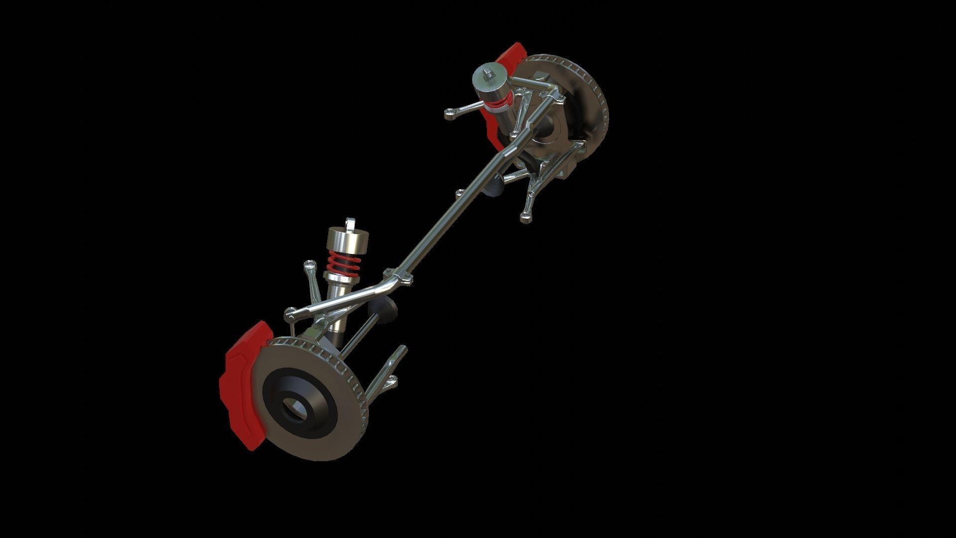 suspension system Low-poly 3D model_28