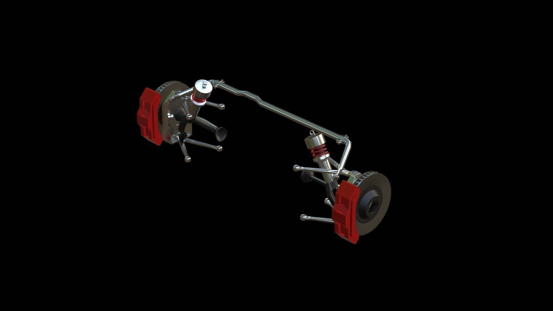 suspension system Low-poly 3D model_26