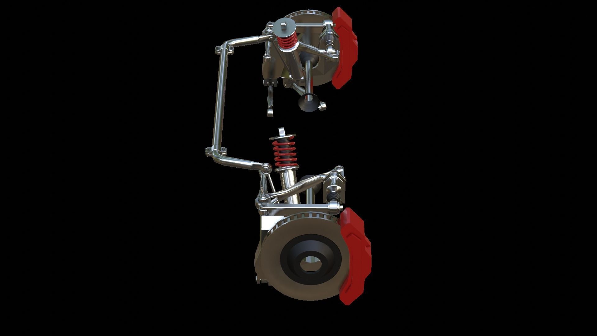 suspension system Low-poly 3D model_5