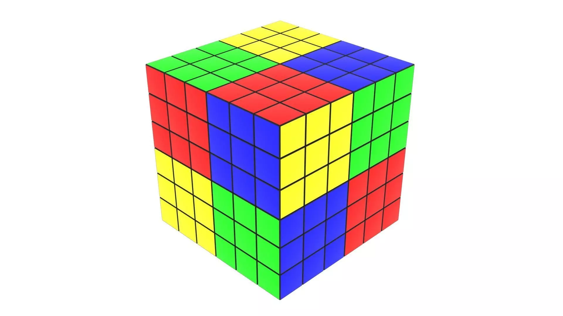 Rubiks Cube 6x6x6 3D model