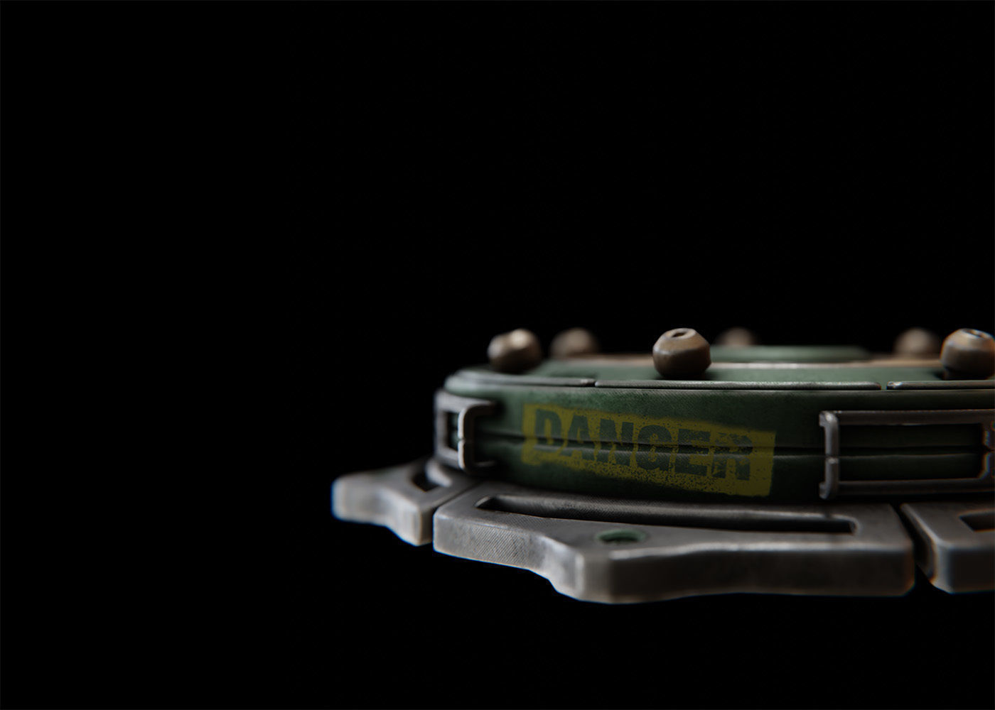 Electro Shock Landmine-2 Low-poly 3D model_2