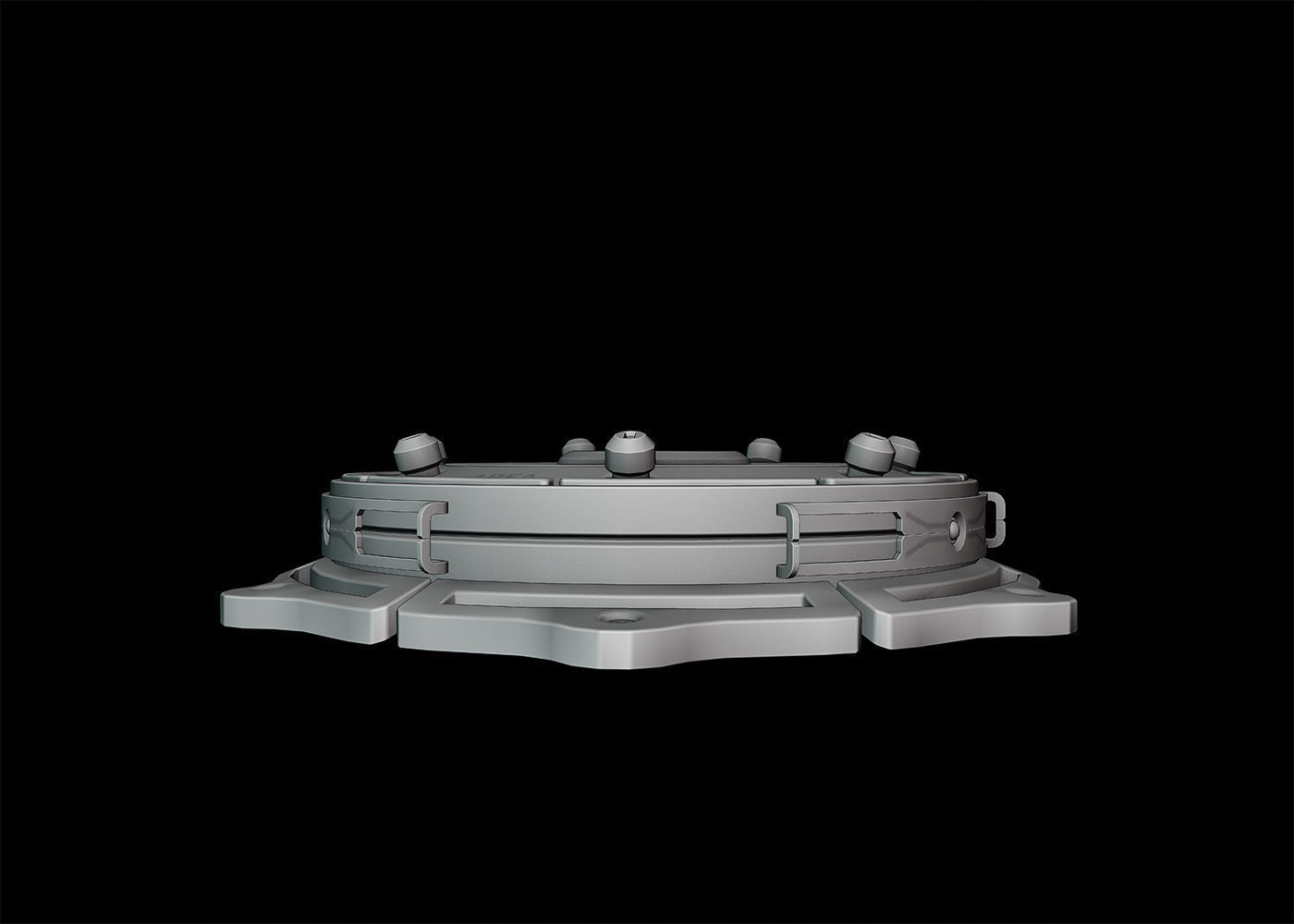 Electro Shock Landmine-2 Low-poly 3D model_6