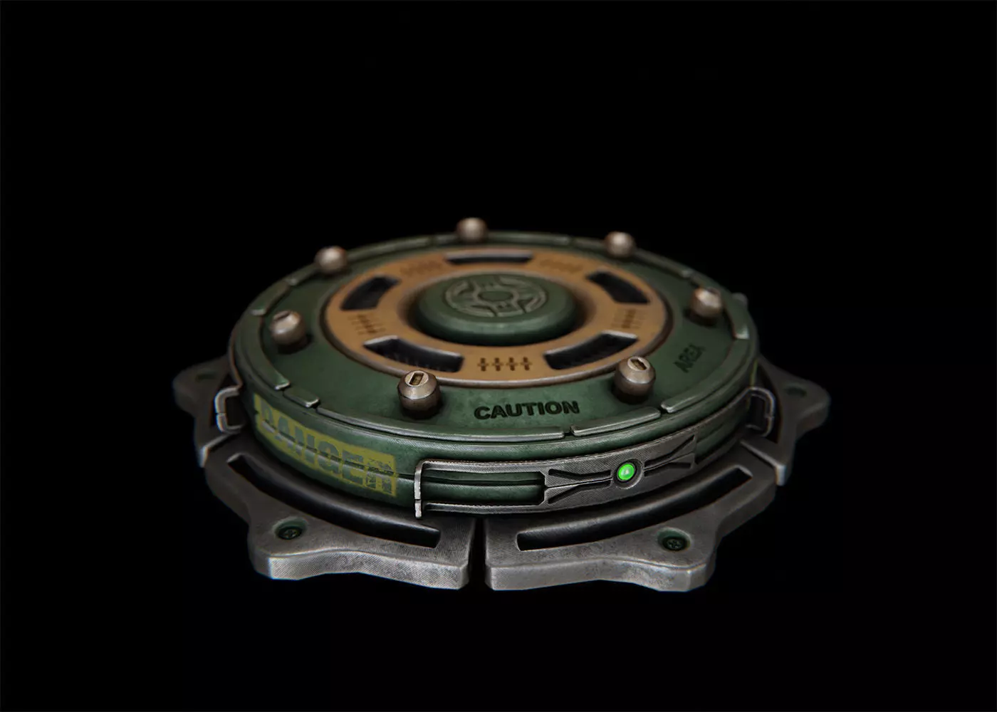 Electro Shock Landmine-2 Low-poly 3D model_0