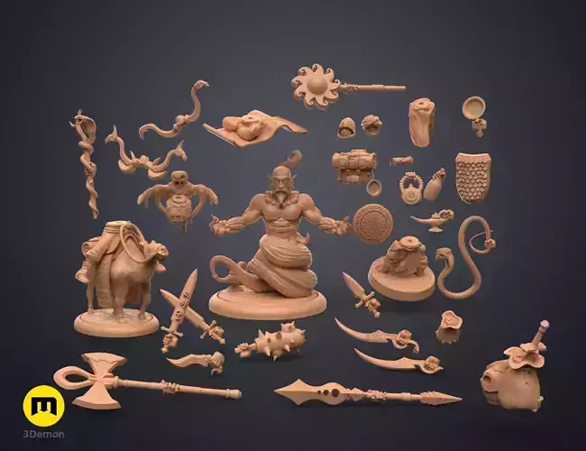 Magnetic DnD Desert Travels Pack 3D print model