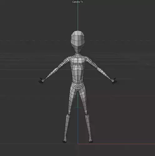 Stylized low poly male base mesh Free low-poly 3D model