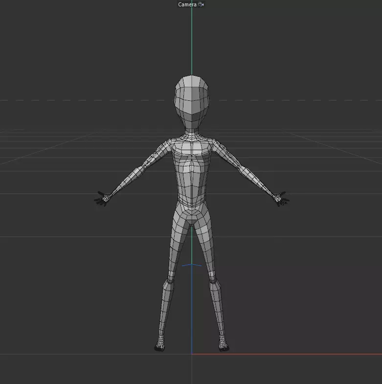 Stylized low poly male base mesh Free low-poly 3D model_0