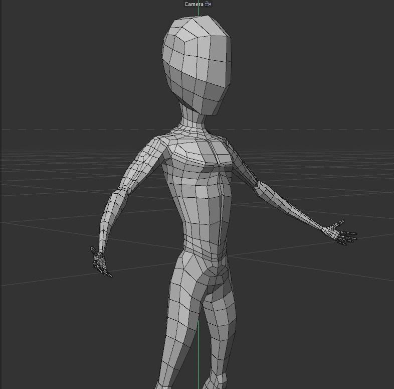 Stylized low poly male base mesh Free low-poly 3D model_6