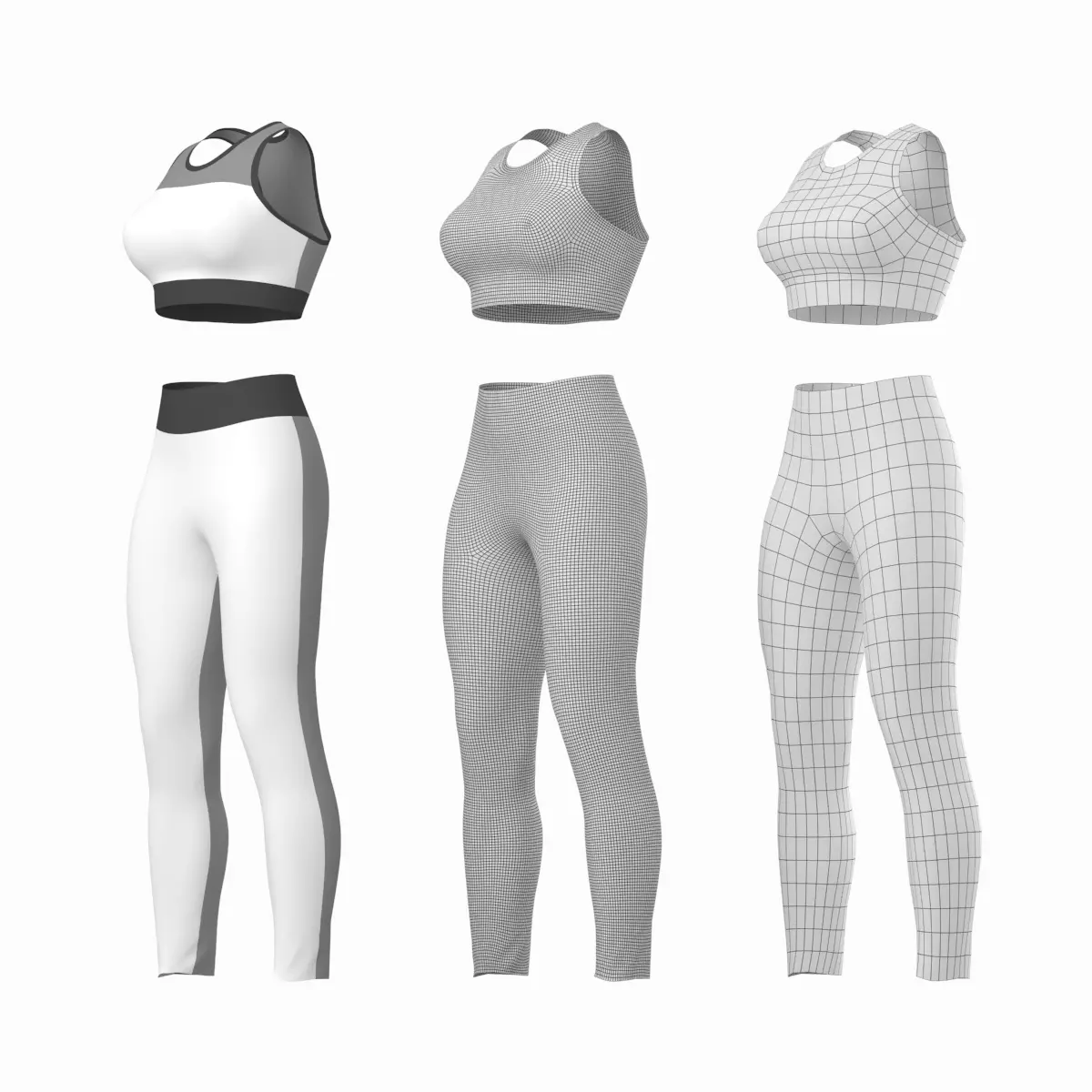Woman Sportswear 06 Base Mesh Design Kit 3D model
