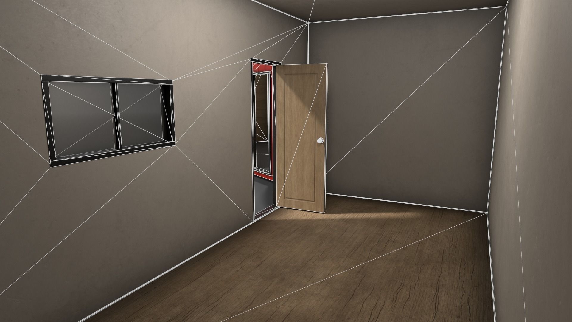 PBR Shed House B 20ft V1 Low-poly 3D model_15