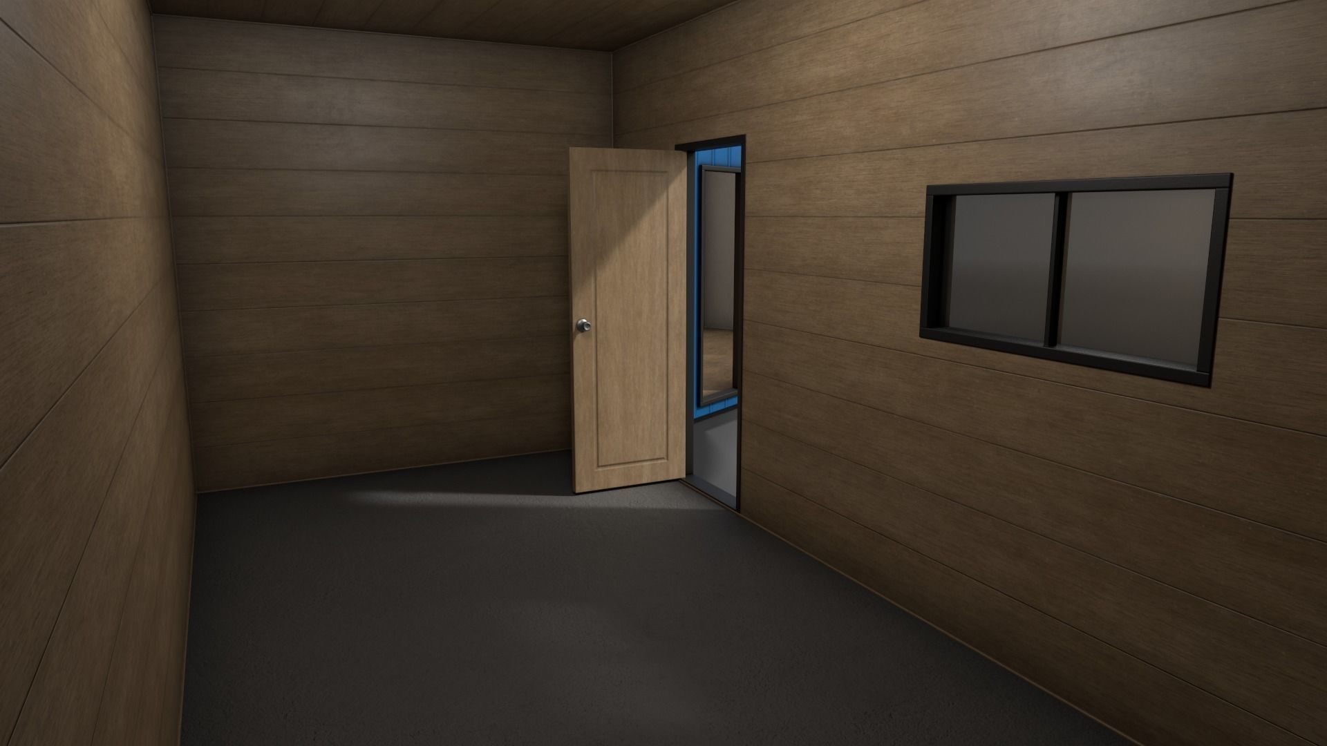 PBR Shed House B 20ft V1 Low-poly 3D model_17