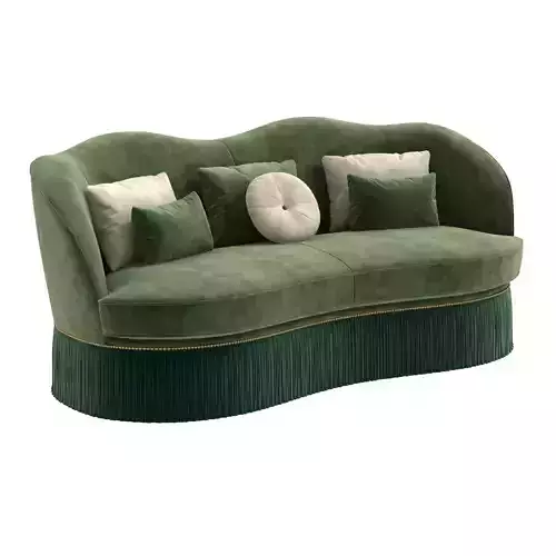 Domingo Dione green velvet sofa