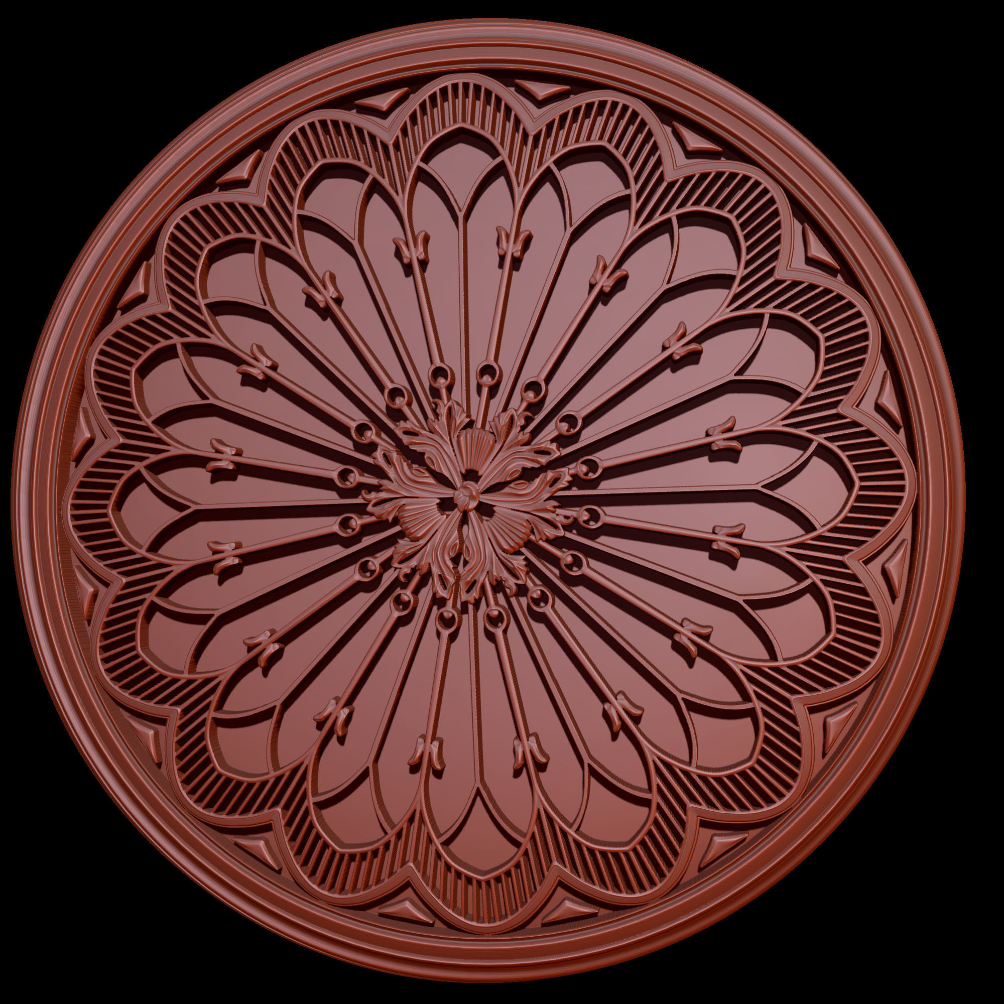 8 Ornament Circular 3Dmodel  Brush alpha 3D model_14