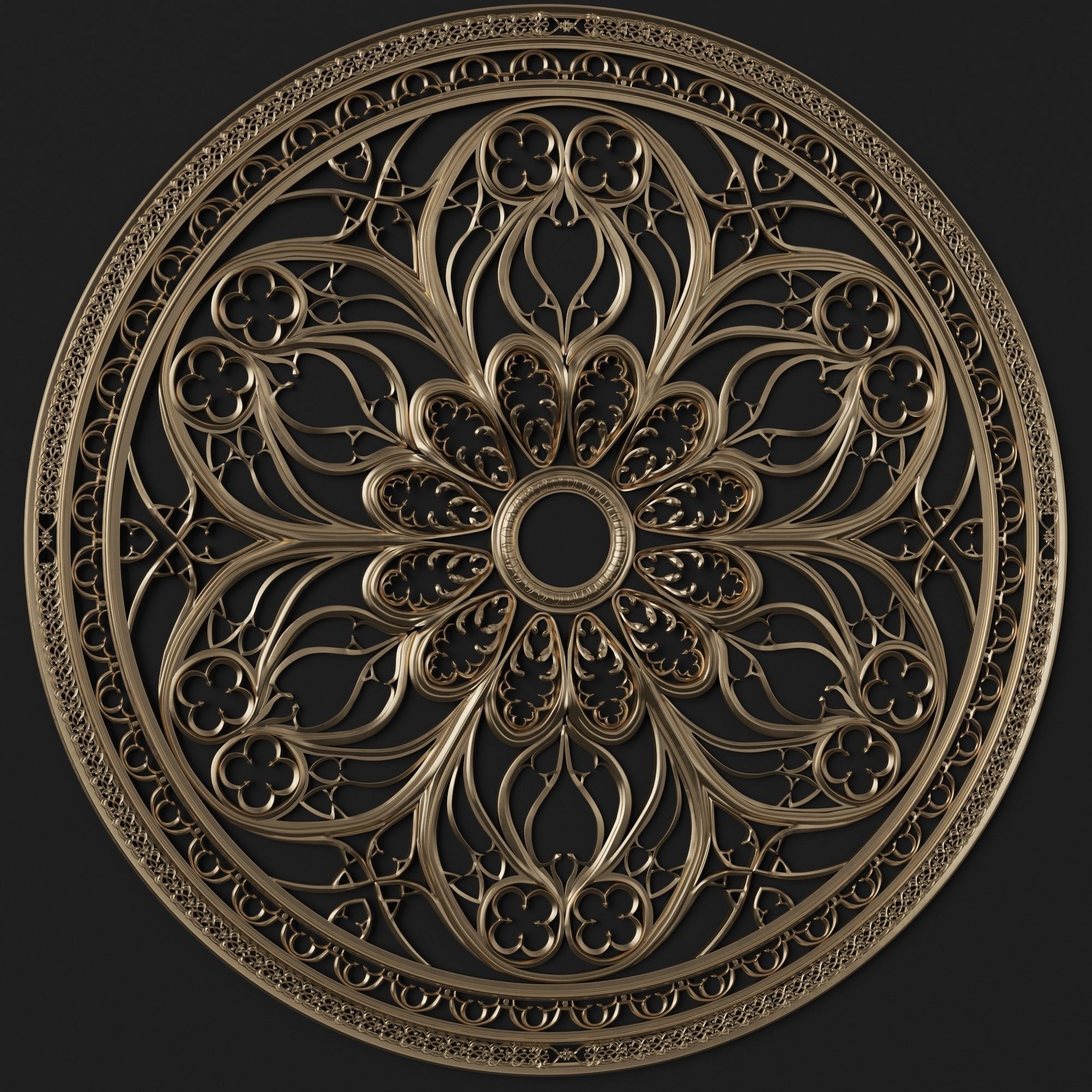 8 Ornament Circular 3Dmodel  Brush alpha 3D model_1