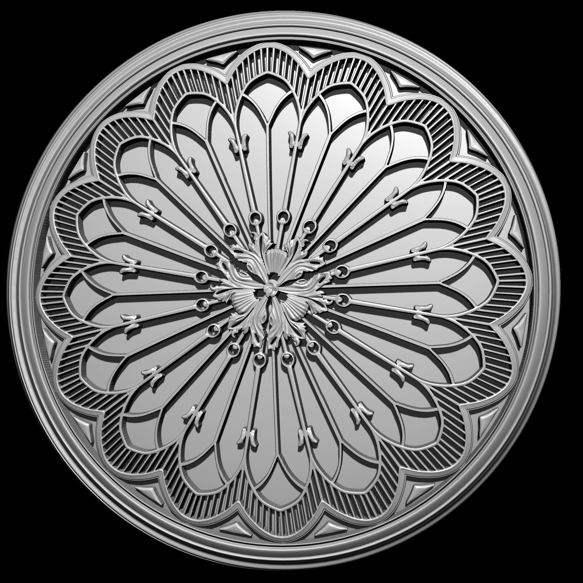 8 Ornament Circular 3Dmodel  Brush alpha 3D model_13