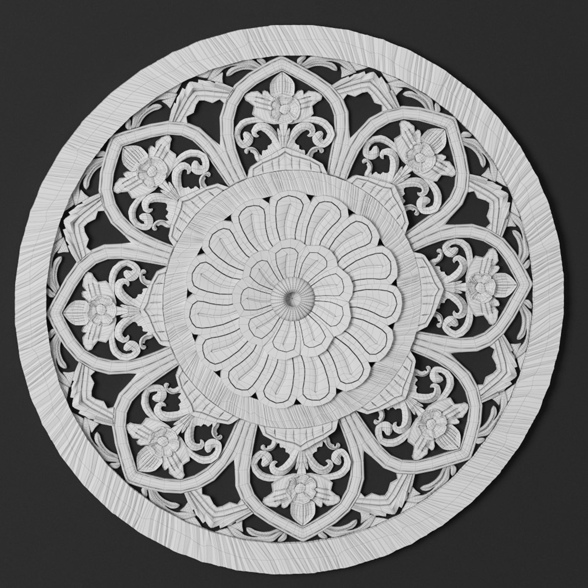 8 Ornament Circular 3Dmodel  Brush alpha 3D model_30