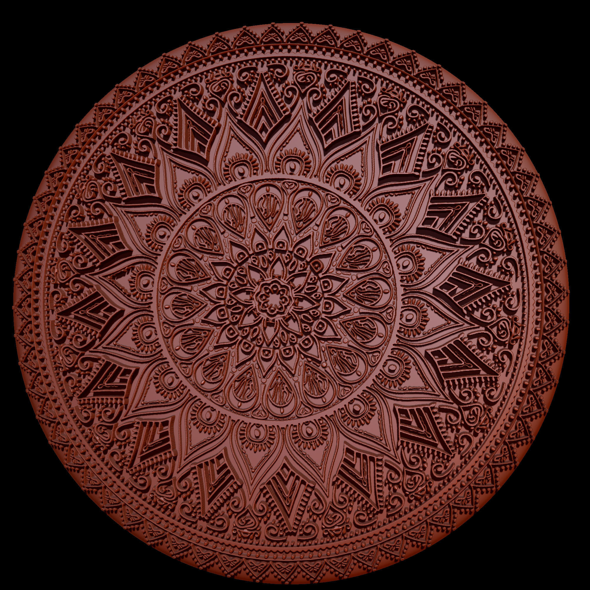 8 Ornament Circular 3Dmodel  Brush alpha 3D model_10
