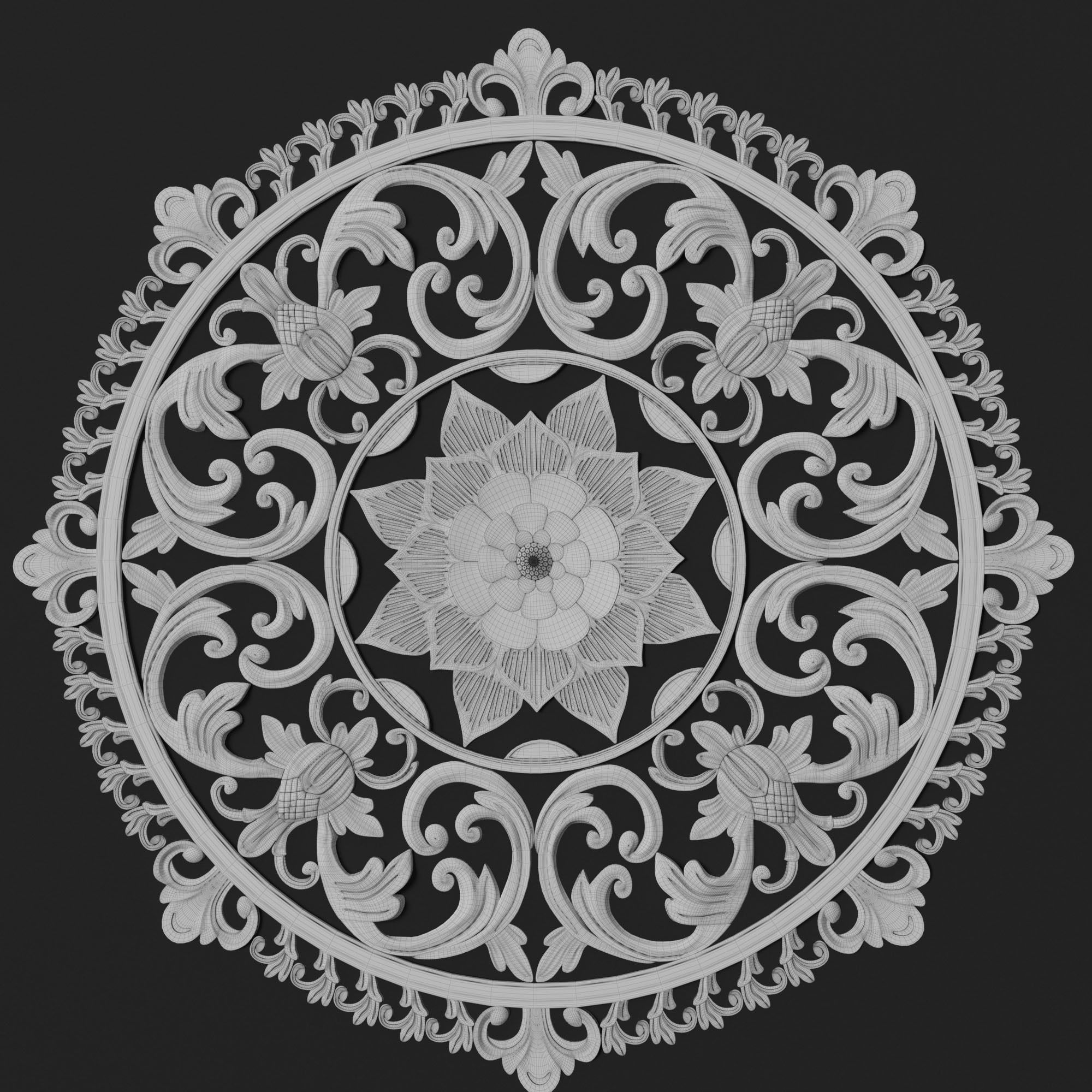 8 Ornament Circular 3Dmodel  Brush alpha 3D model_26