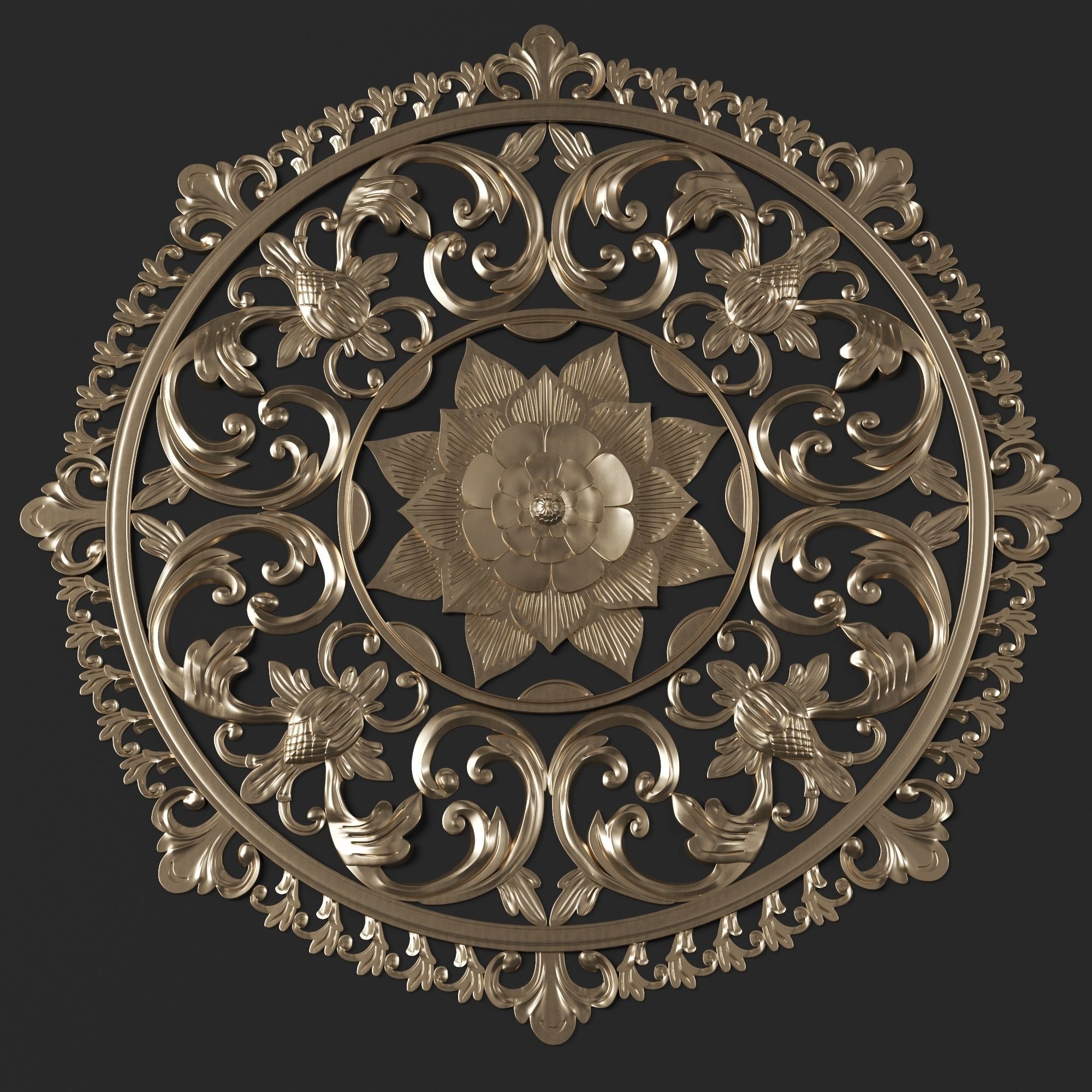 8 Ornament Circular 3Dmodel  Brush alpha 3D model_7