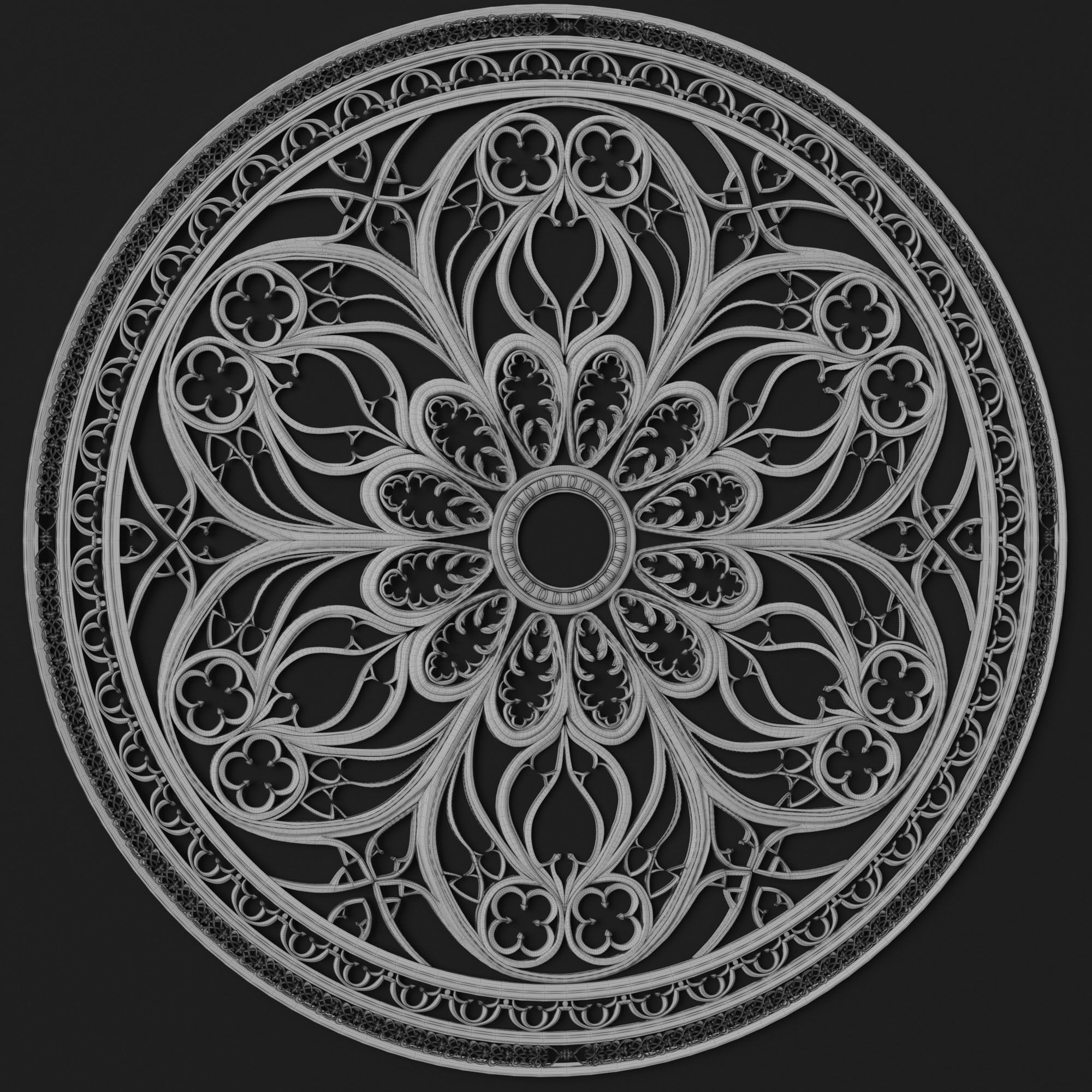 8 Ornament Circular 3Dmodel  Brush alpha 3D model_27