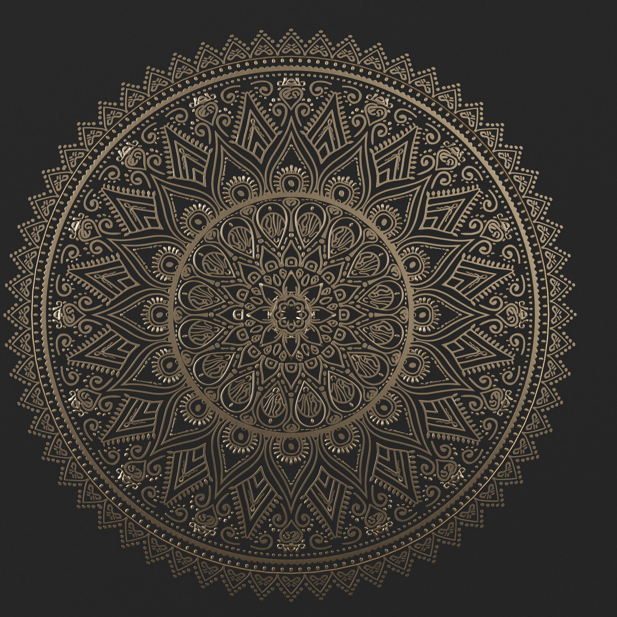 8 Ornament Circular 3Dmodel  Brush alpha 3D model_4