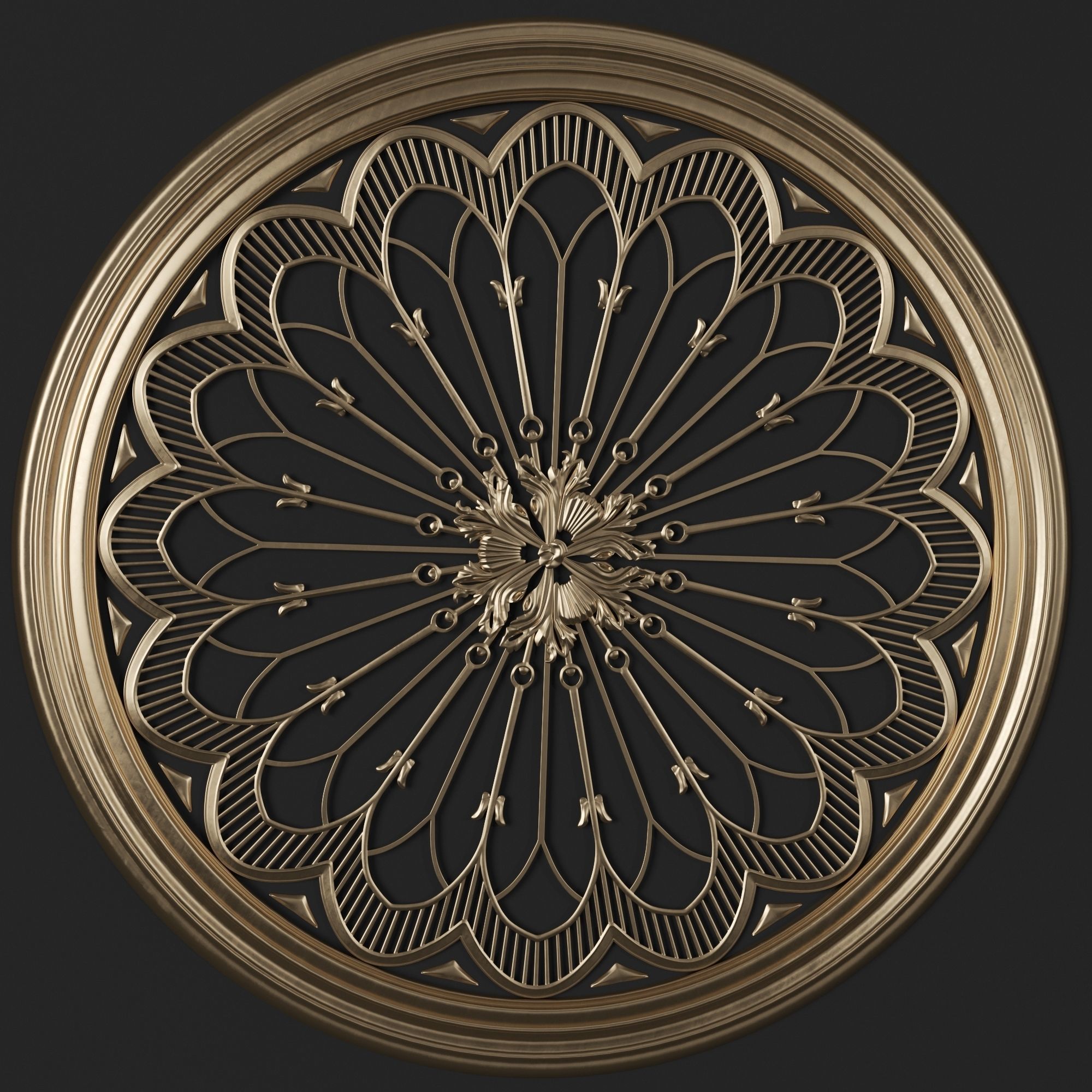 8 Ornament Circular 3Dmodel  Brush alpha 3D model_2