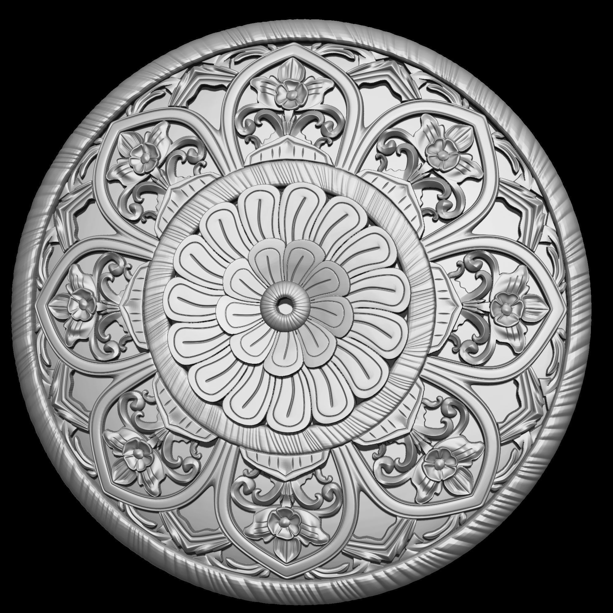 8 Ornament Circular 3Dmodel  Brush alpha 3D model_17