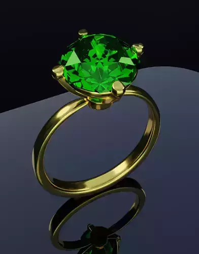 Ring with gem