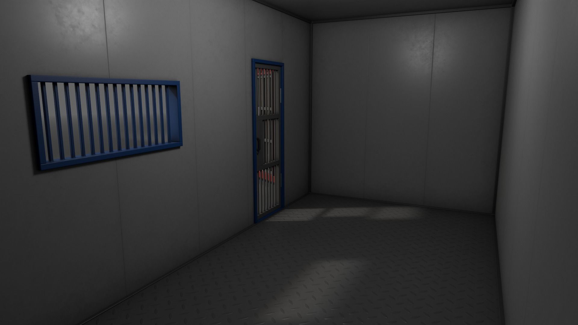 PBR Container House CA 20ft V1 Low-poly 3D model_13