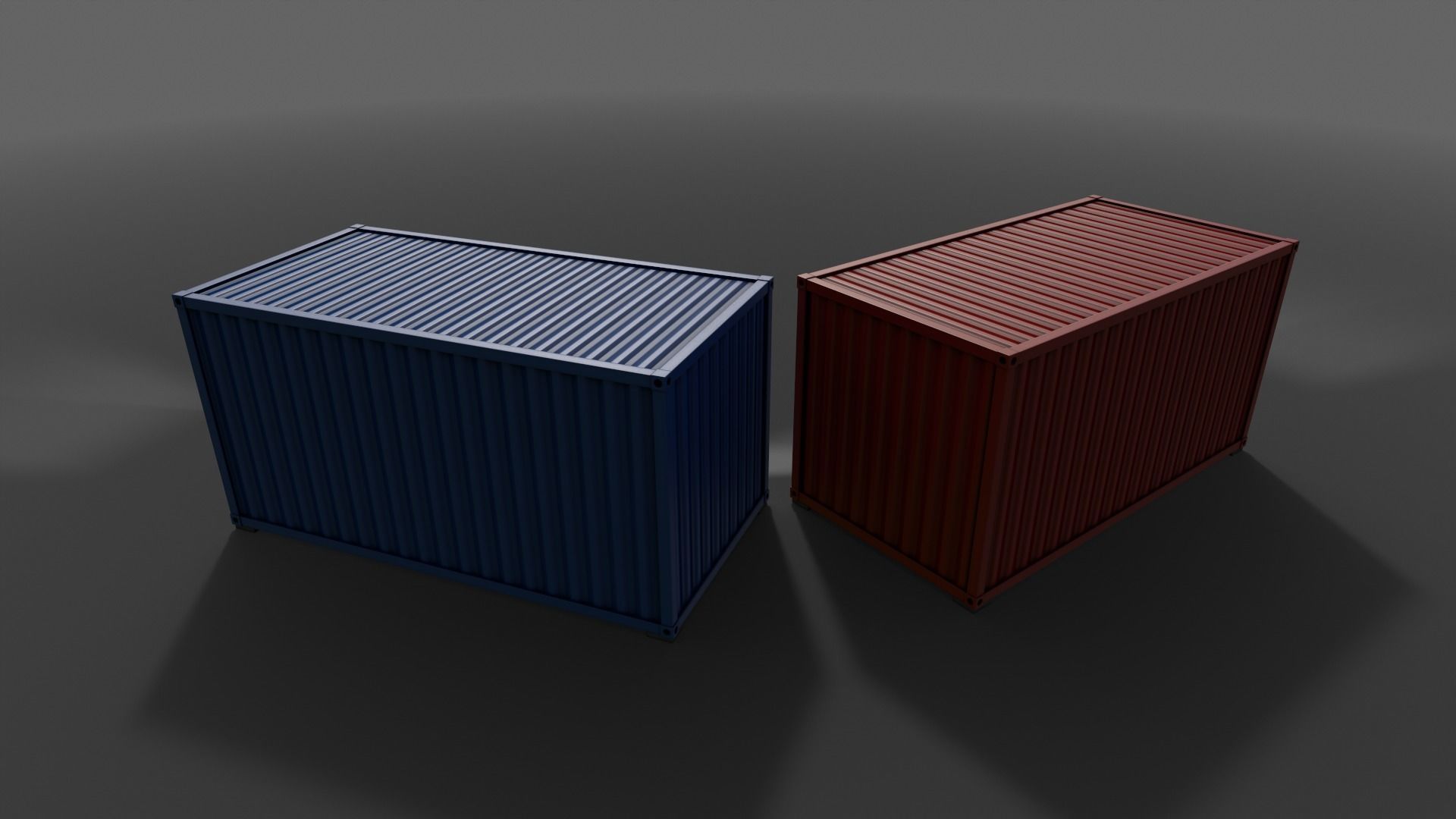 PBR Container House CA 20ft V1 Low-poly 3D model_20