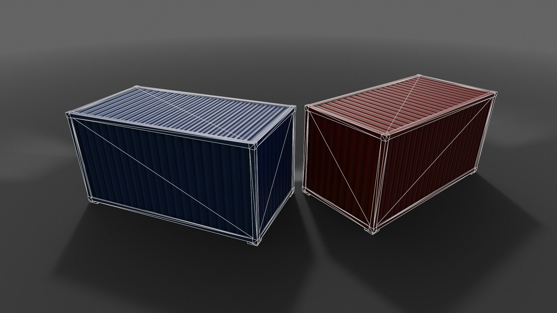 PBR Container House CA 20ft V1 Low-poly 3D model_21