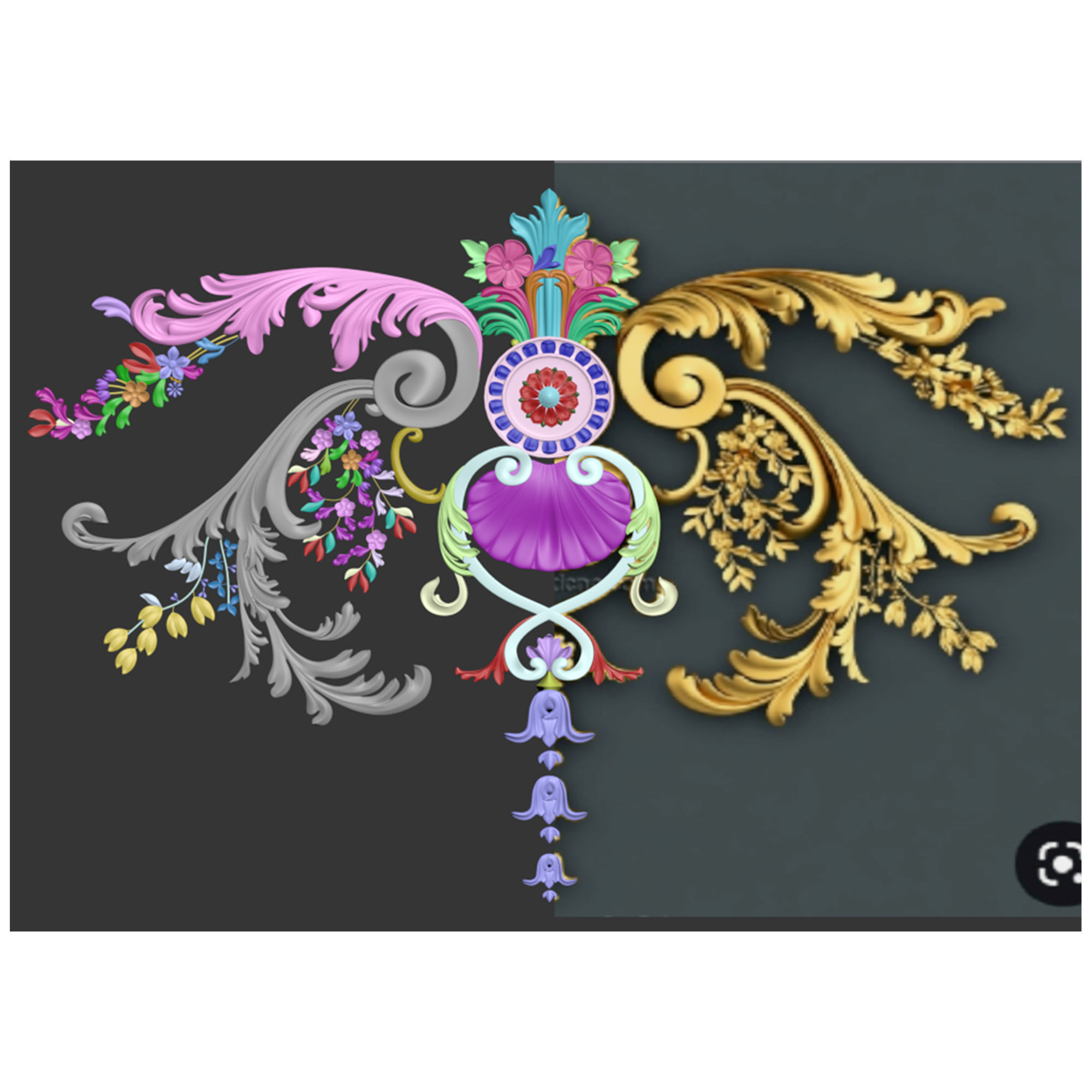 Decorative Ornamental 13 3D model_10