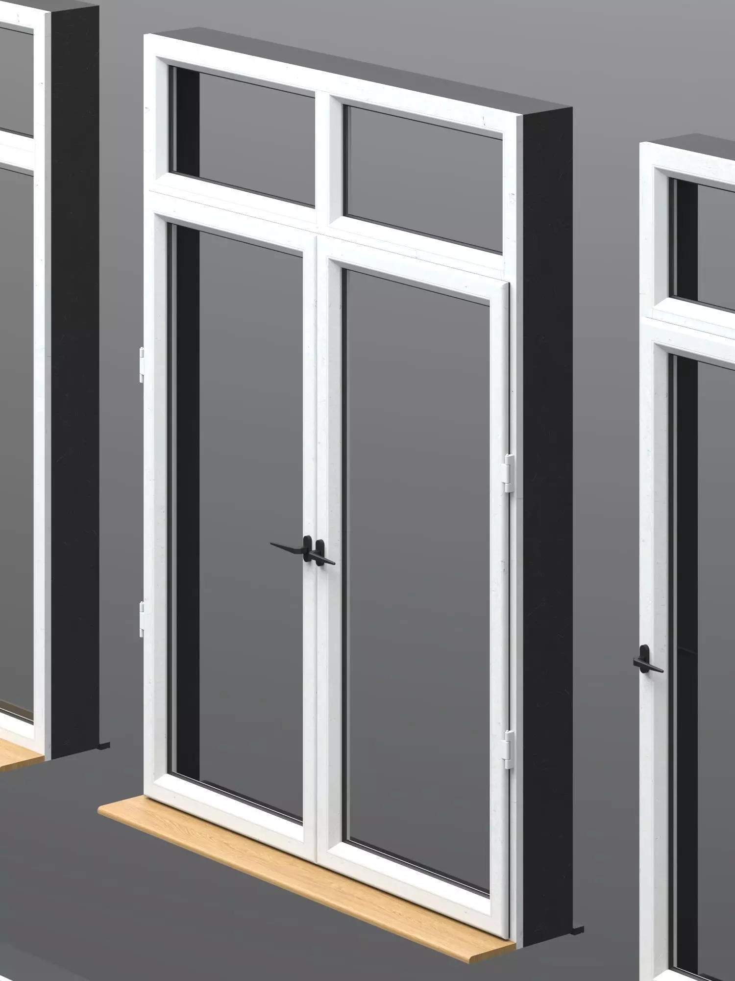 UPVC window with frame Free 3D model_0