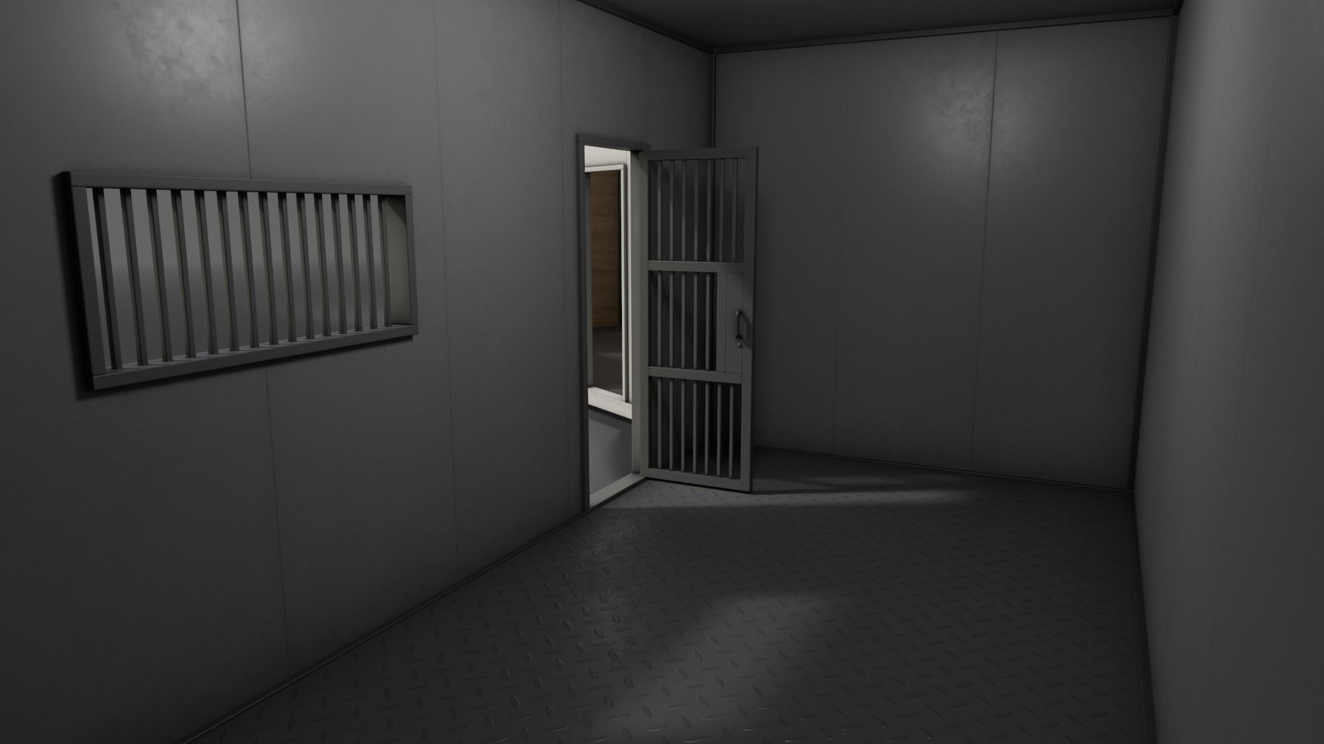 PBR Container House CB 20ft V1 Low-poly 3D model_14