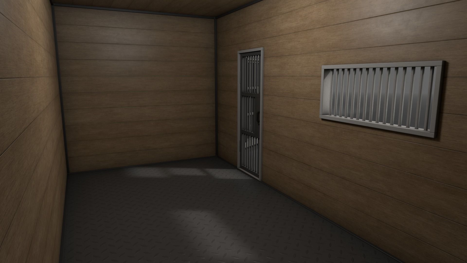 PBR Container House CB 20ft V1 Low-poly 3D model_16