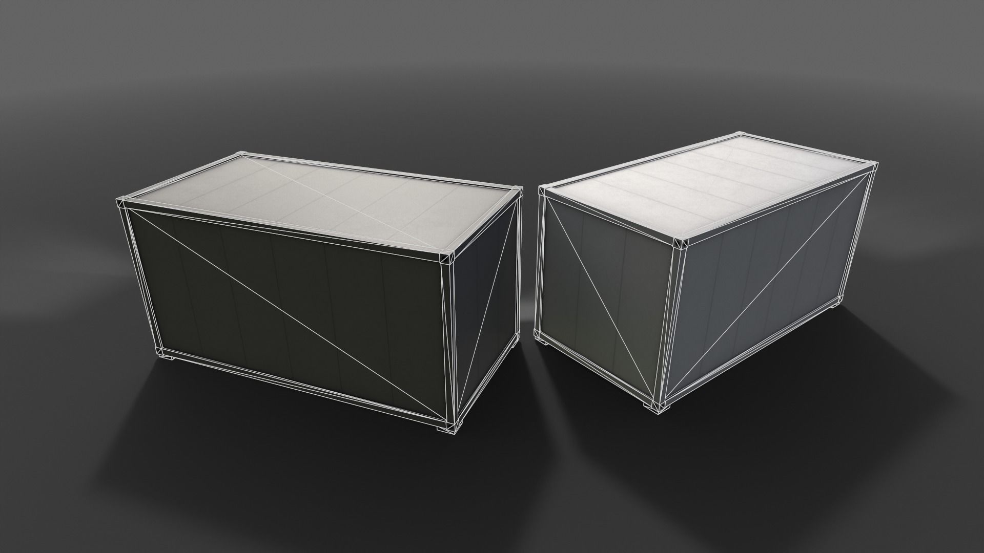 PBR Container House CB 20ft V1 Low-poly 3D model_21