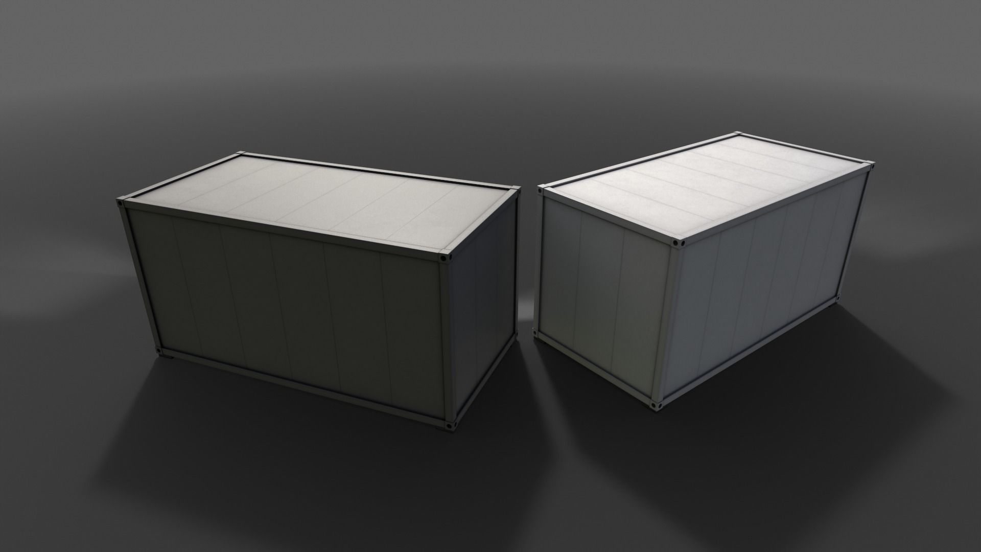 PBR Container House CB 20ft V1 Low-poly 3D model_20