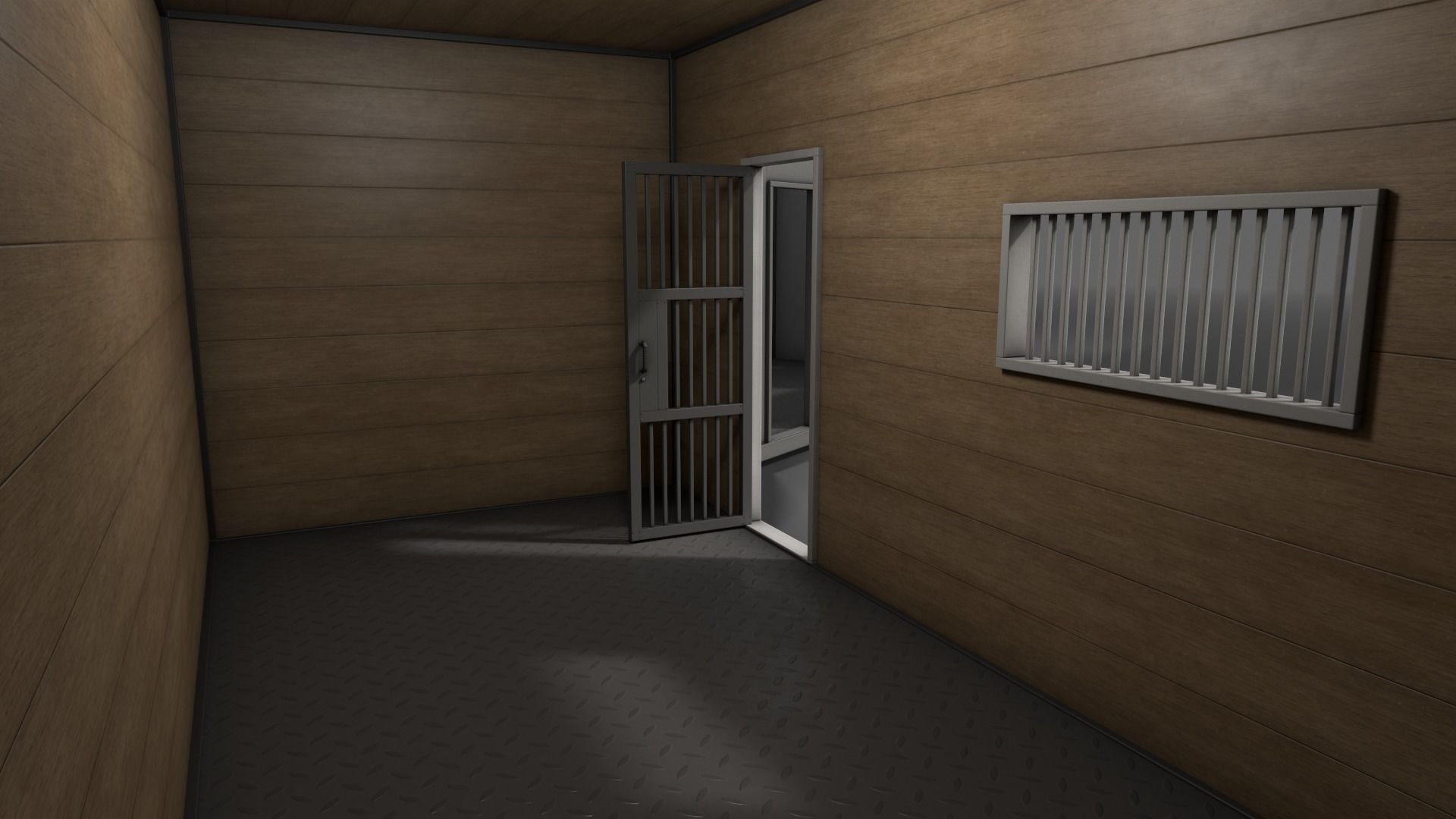 PBR Container House CB 20ft V1 Low-poly 3D model_17